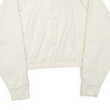 ADIDAS Cropped Womens Sweatshirt Beige 1/4 Zip S