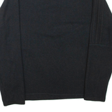 ADIDAS Mens Sweatshirt Black 1/4 Zip S