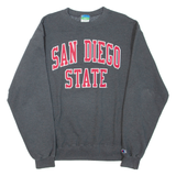 CHAMPION Eco Fleece San Diego State Mens Sweatshirt Grey Crew Neck USA L