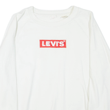 LEVI'S Mens Sweatshirt White Crew Neck M