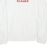 LEVI'S Mens Sweatshirt White Crew Neck M