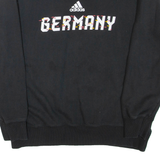 ADIDAS Germany Mens Sweatshirt Black Crew Neck L
