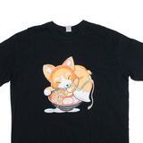 Mens T-Shirt Black L