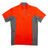 JACK WOLFSKIN Mens Jersey Orange 1/4 Zip L