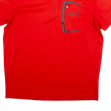 JACK WOLFSKIN Mens Jersey Red 1/4 Zip L
