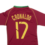 Portugal Ronaldo Football Mens T-Shirt Red V-Neck XS