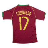 Portugal Ronaldo Football Mens T-Shirt Red V-Neck XS