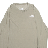 THE NORTH FACE Womens T-Shirt Brown Long Sleeve L