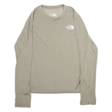 THE NORTH FACE Womens T-Shirt Brown Long Sleeve L