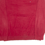 TOMMY HILFIGER Mens Jumper Red Tight Knit 2XL