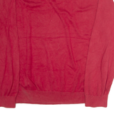 TOMMY HILFIGER Mens Jumper Red Tight Knit 2XL