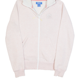 ADIDAS ORIGINALS Womens Pink Hoodie Full Zip UK 10