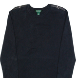 LAUREN RALPH LAUREN Petite Womens Jumper Black Tight Knit M