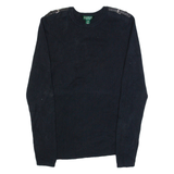 LAUREN RALPH LAUREN Petite Womens Jumper Black Tight Knit M