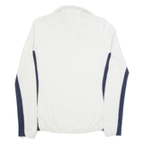 TOMMY HILFIGER Womens Jumper White 1/4 Zip Tight Knit S