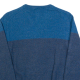 CALVIN KLEIN Womens Jumper Blue Tight Knit Wool M