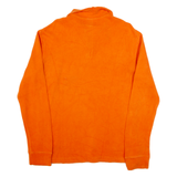 POLO RALPH LAUREN Mens Jumper Orange 1/4 Zip Tight Knit M