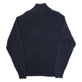 NAUTICA Mens Jumper Blue 1/4 Zip Tight Knit L