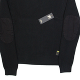 FILA Mens Jumper Black Chunky Knit S