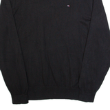 TOMMY HILFIGER Mens Jumper Black Tight Knit XL