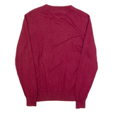 TOMMY HILFIGER Mens Jumper Red Tight Knit M