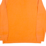 CHAPS Mens Jumper Orange 1/4 Zip Tight Knit M