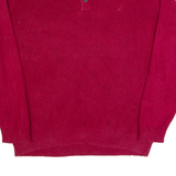 NAUTICA Mens Jumper Red 1/4 Zip Chunky Knit 2XL