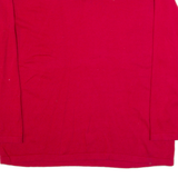 TOMMY HILFIGER Womens Jumper Red V-Neck Tight Knit XL