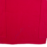 TOMMY HILFIGER Womens Jumper Red V-Neck Tight Knit XL