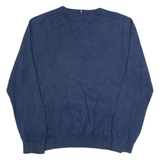 TOMMY HILFIGER Mens Jumper Blue Tight Knit L