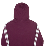 ADIDAS ORIGINALS Womens Maroon Hoodie UK 6