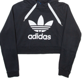 ADIDAS Womens Black Hoodie UK 10