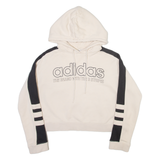 ADIDAS ORIGINALS Womens Cream Hoodie UK 10