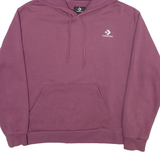CONVERSE Womens Purple Hoodie L
