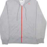 ADIDAS Womens Grey Hoodie Full Zip M