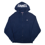 TOMMY JEANS Womens Blue Hoodie Full Zip XS