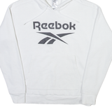 REEBOK Womens White Hoodie M