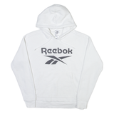 REEBOK Womens White Hoodie M