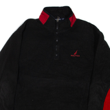 NAUTICA Mens Fleece Black 1/4 Zip L