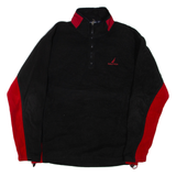 NAUTICA Mens Fleece Black 1/4 Zip L