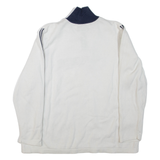 TOMMY HILFIGER Womens Jumper White Button Neck Tight Knit XL