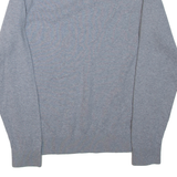 TOMMY HILFIGER Mens Jumper Grey V-Neck Tight Knit L