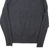 NAUTICA Mens Jumper Grey Button Neck Cable Knit S