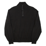 CALVIN KLEIN Mens Jumper Grey 1/4 Zip Tight Knit 2XL
