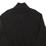 CALVIN KLEIN Mens Jumper Grey 1/4 Zip Tight Knit 2XL