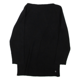 LAUREN RALPH LAUREN Womens Jumper Black Tight Knit 3/4 Sleeve S