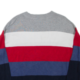 TOMMY HILFIGER Womens Patterned Jumper Blue Striped Tight Knit M