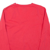 TOMMY HILFIGER Womens Jumper Pink V-Neck Tight Knit M