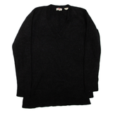 LEVI'S Womens Jumper Black Tight Knit Wool S