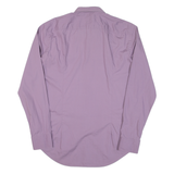 BOSS Slim Fit Mens Plain Shirt Purple Long Sleeve L
